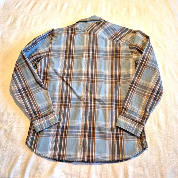 Volcom boys size Large plaid print long sleeve shirt, VGUC - Picture 3 of 6